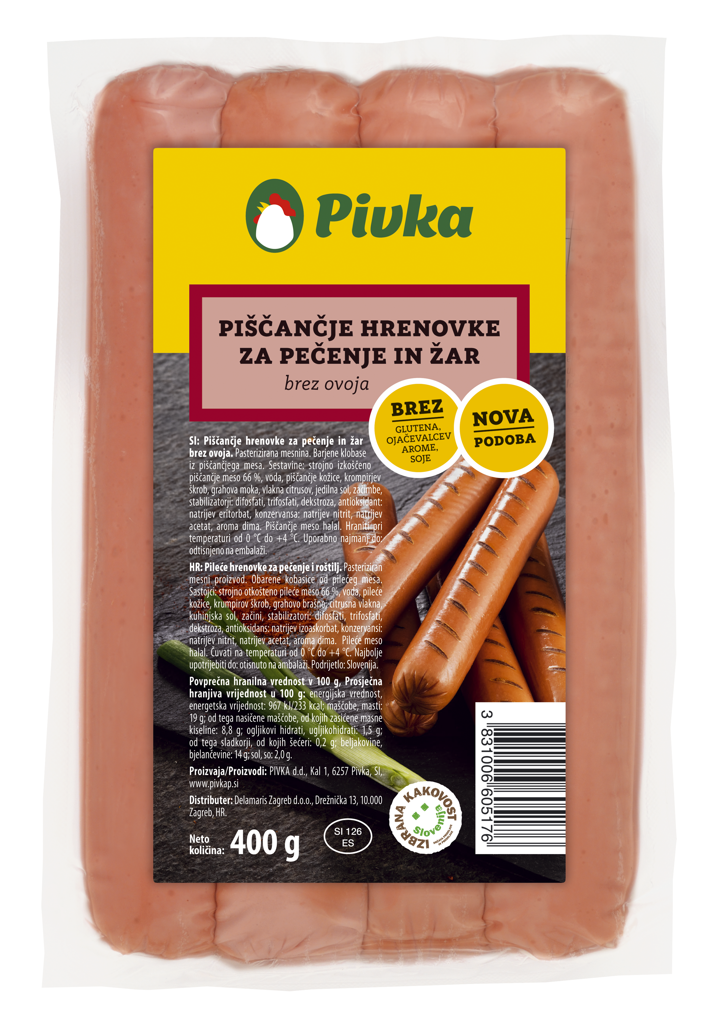 Piščančje hrenovke za pečenje in žar